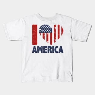 American independence day flag design Kids T-Shirt